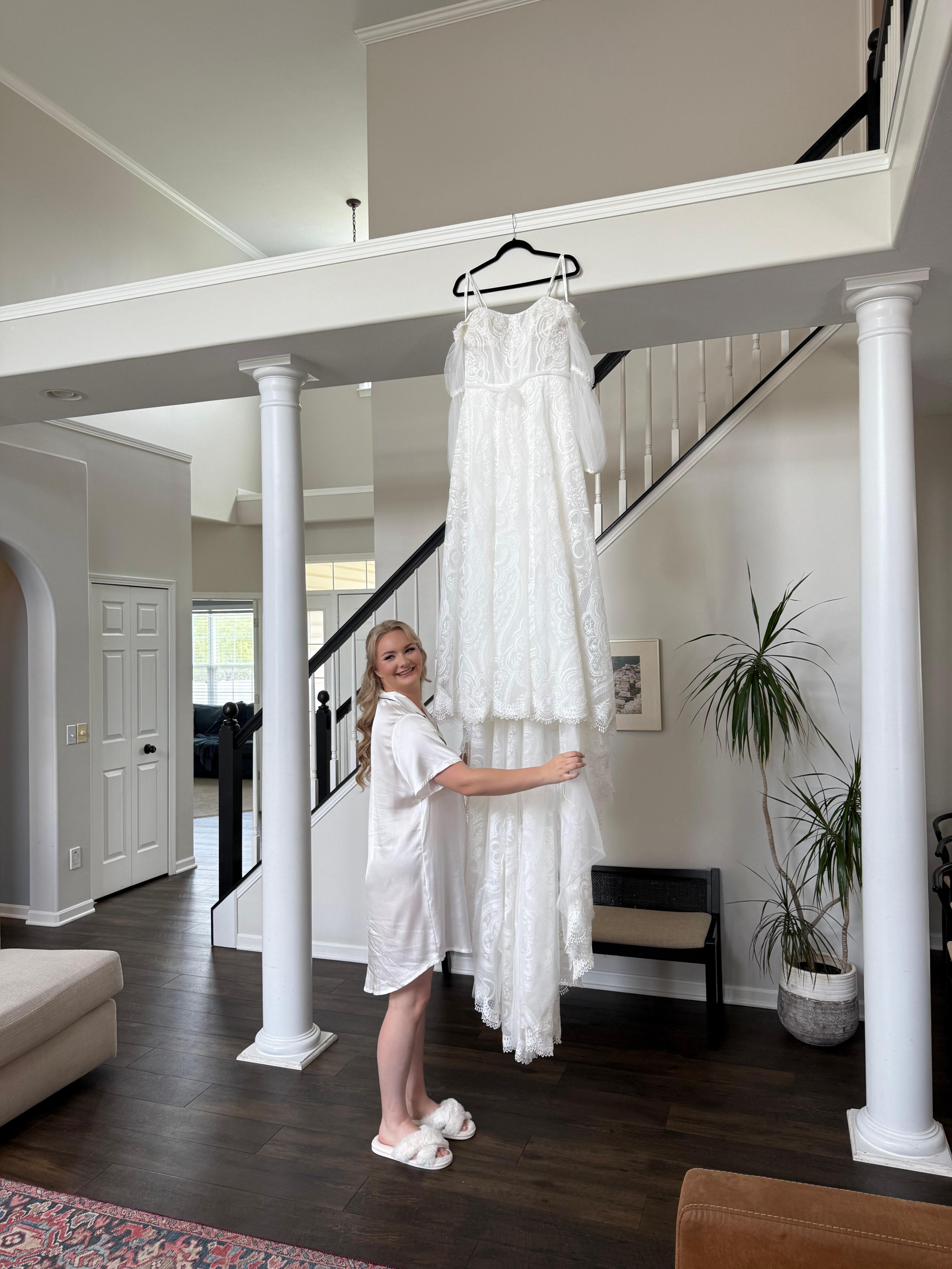 Great place to feature the bride and her dress