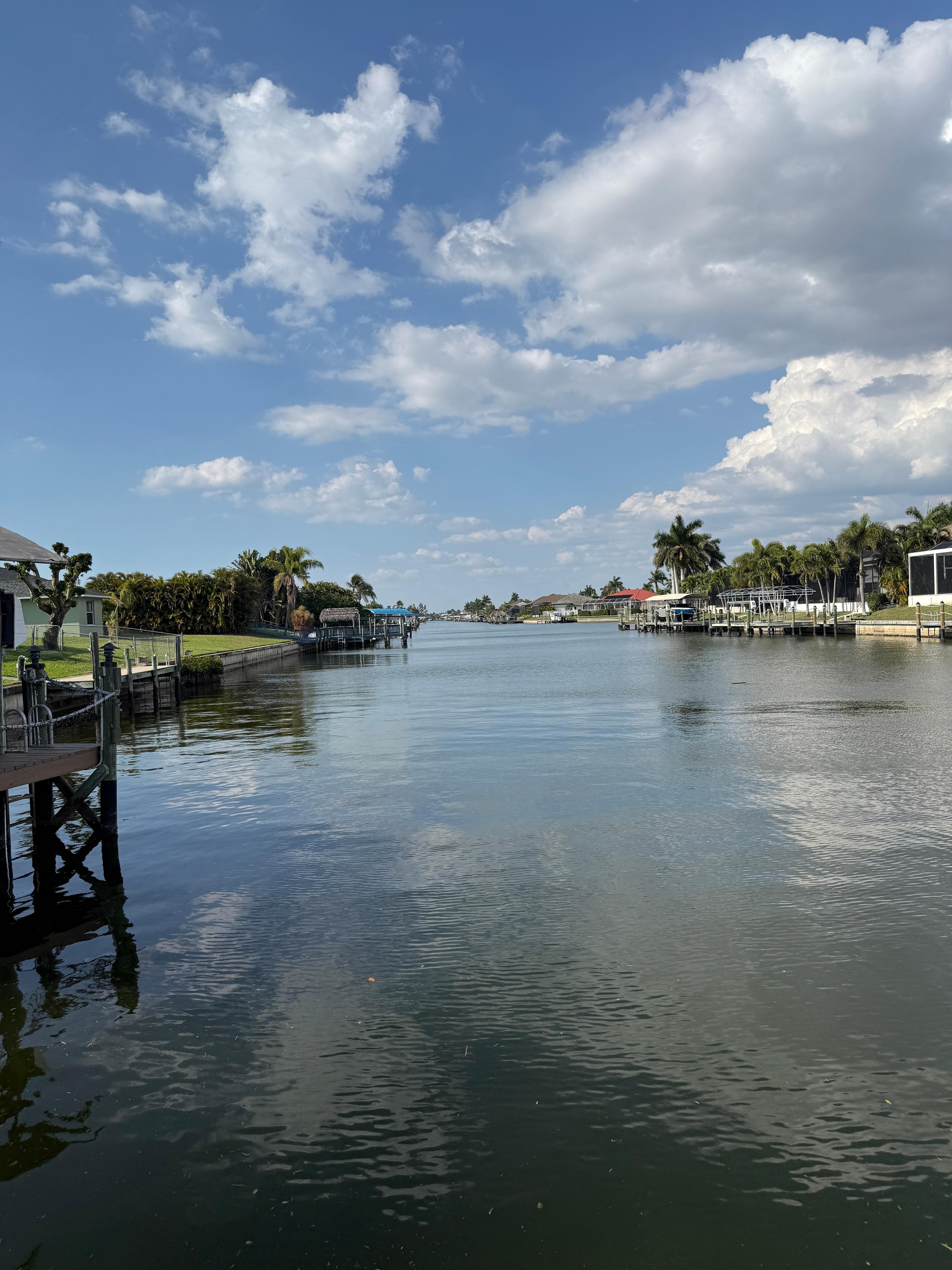 Looking down the channel