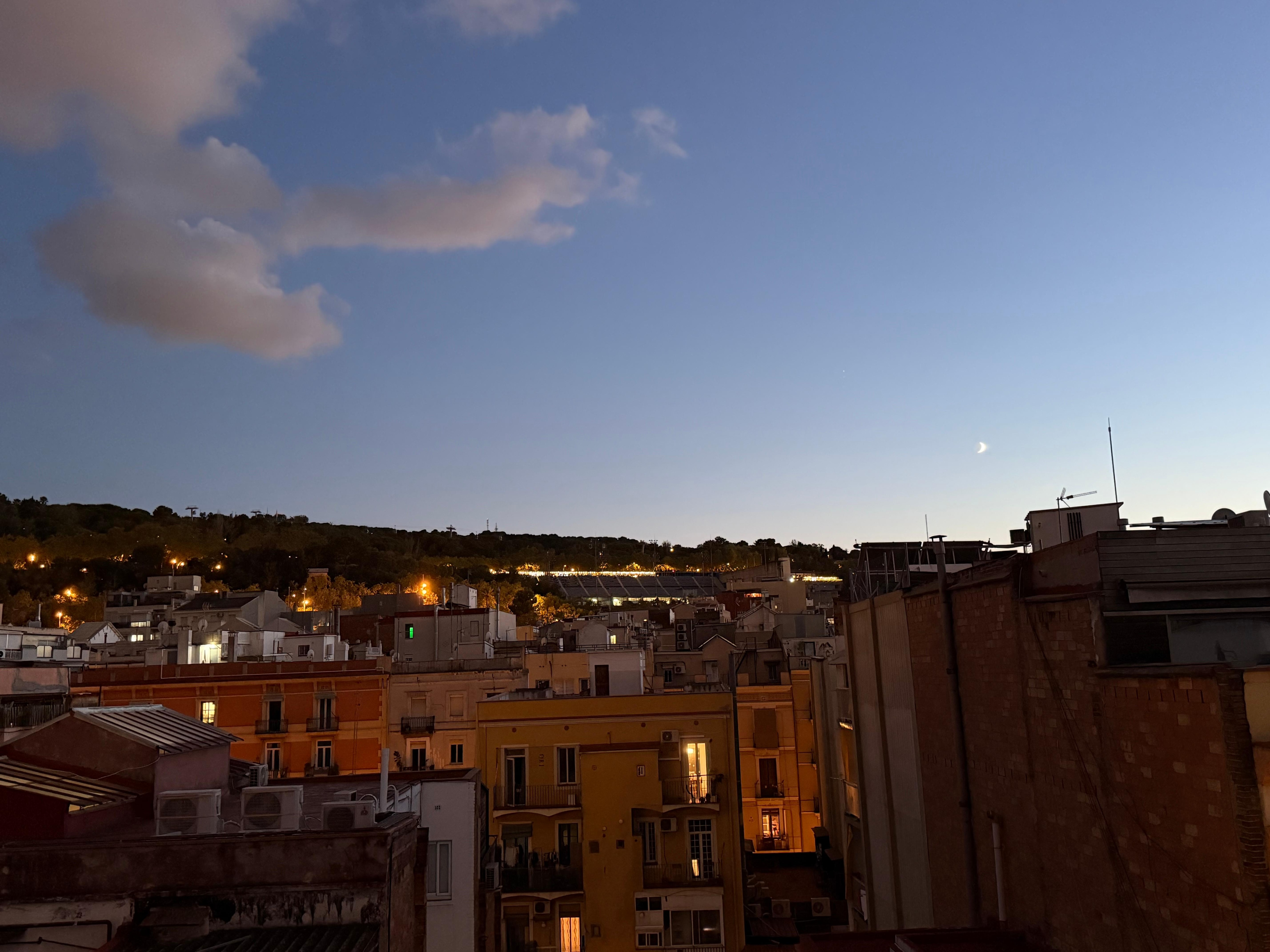 View of Montjuic in the evening