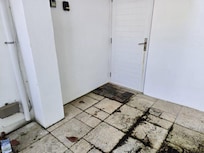 Mildew by the back door also upper terrace not shown. Similar look.