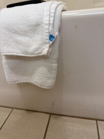 This is one dirty section of the bathtub but the whole side was filthy. Not stained, simply not cleaned.