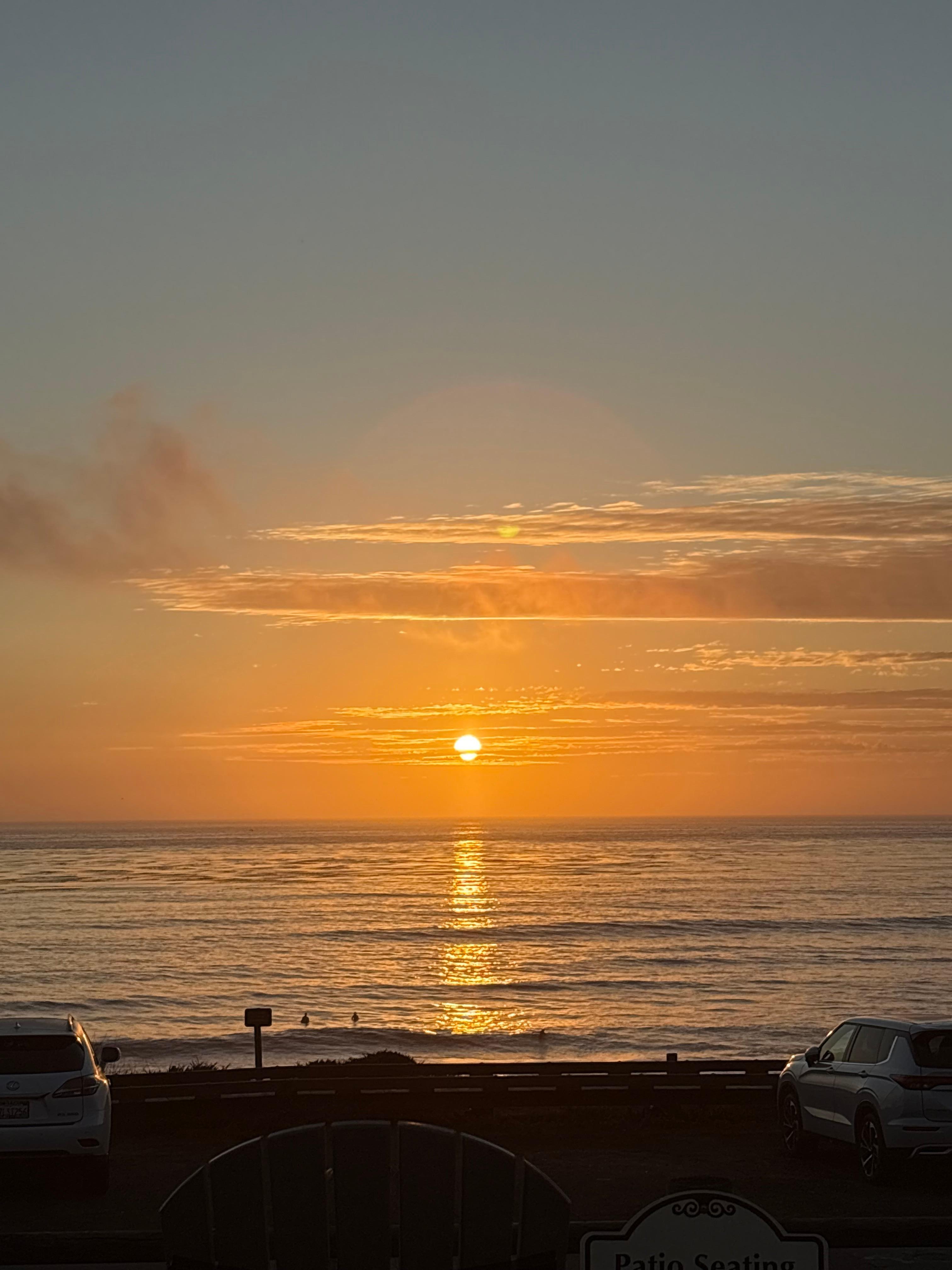 Directly across the road