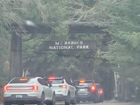 About a mile from the entrance of Mt Rainier National Park