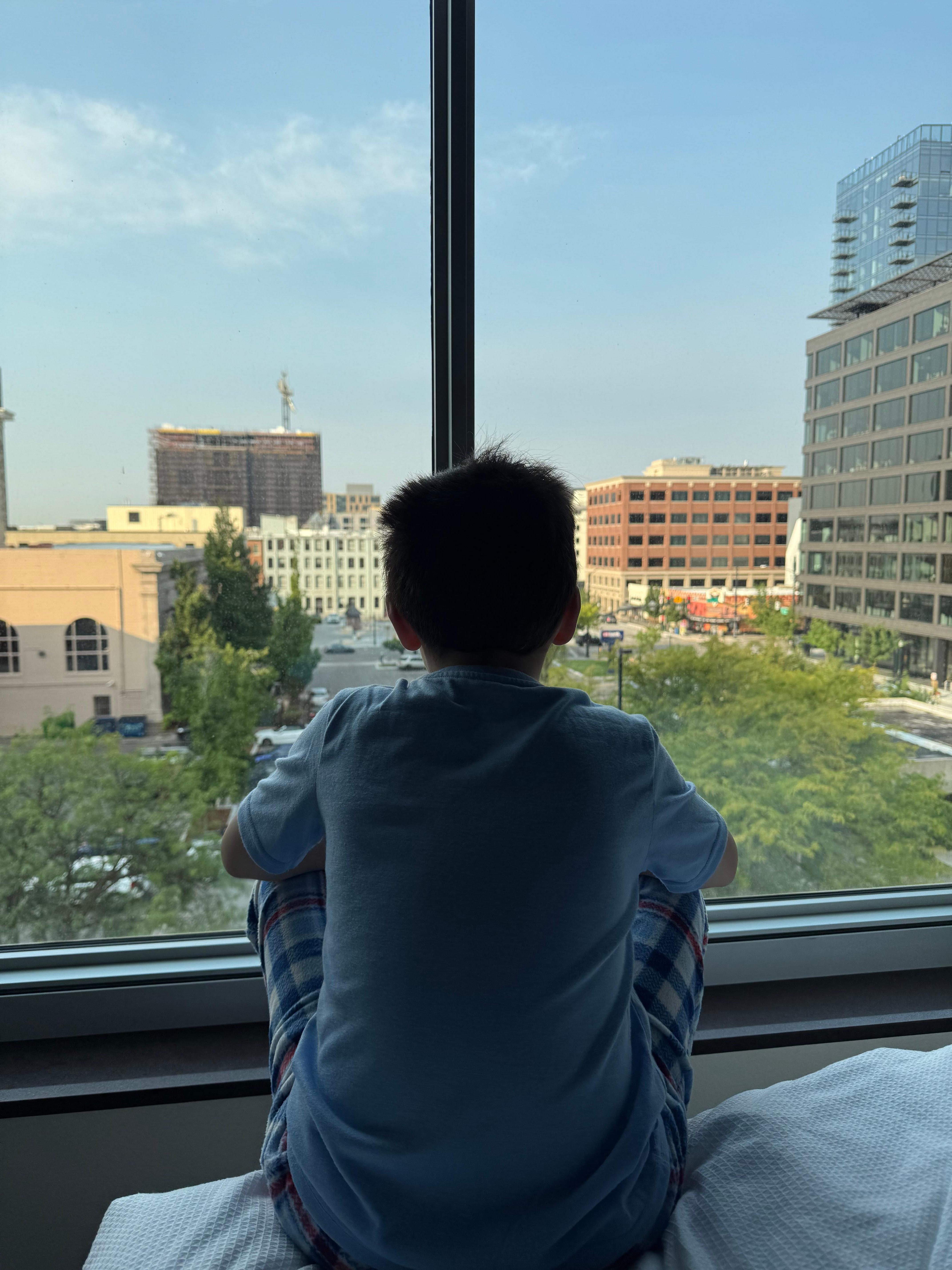 View from top floor room. 