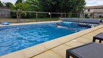 Beautiful pool and garden- lots of garden games including a table football and table tennis