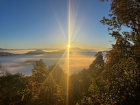 Sunrise from the porch.