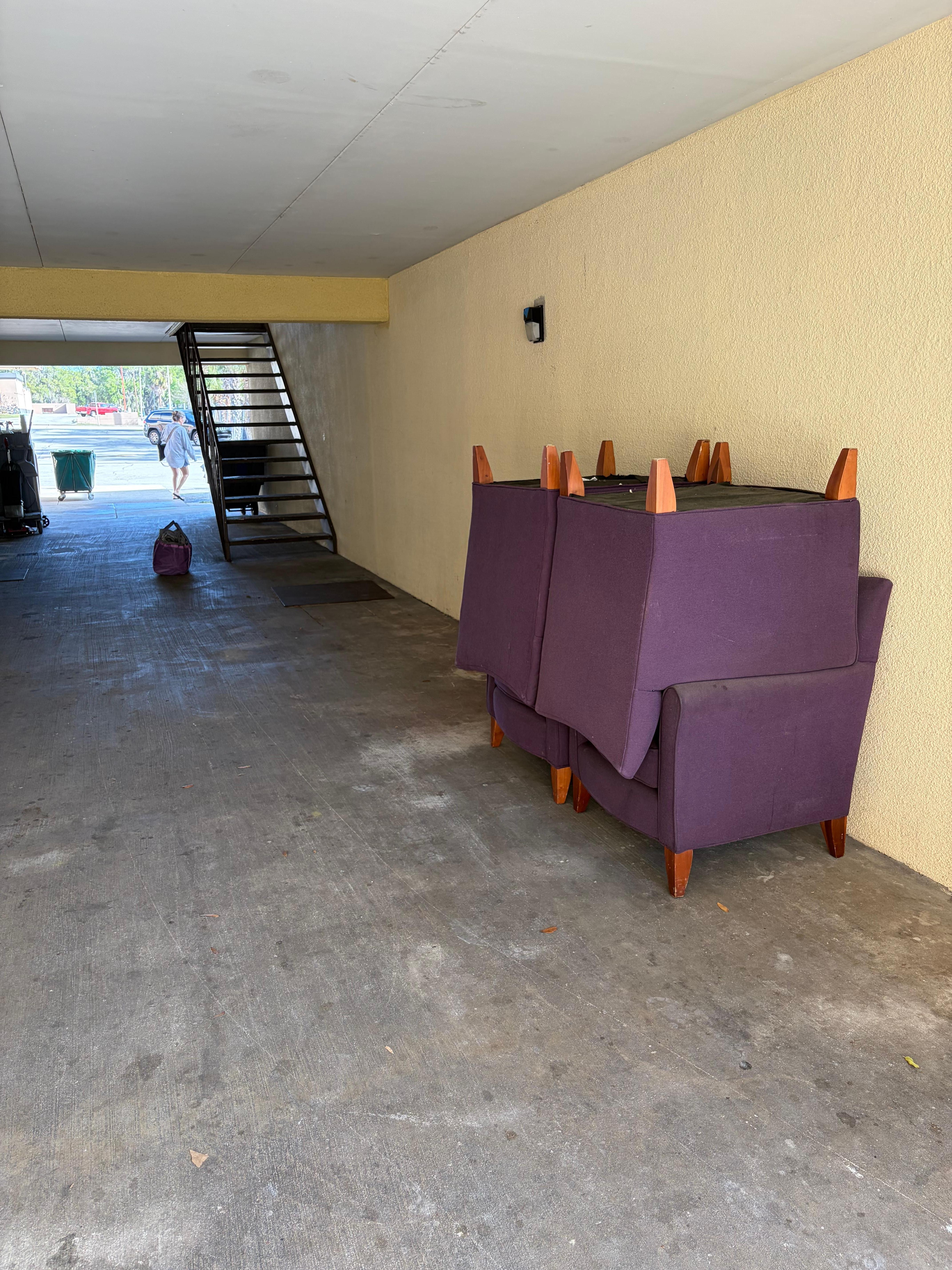 This is the dark area to get to the stairs to our room