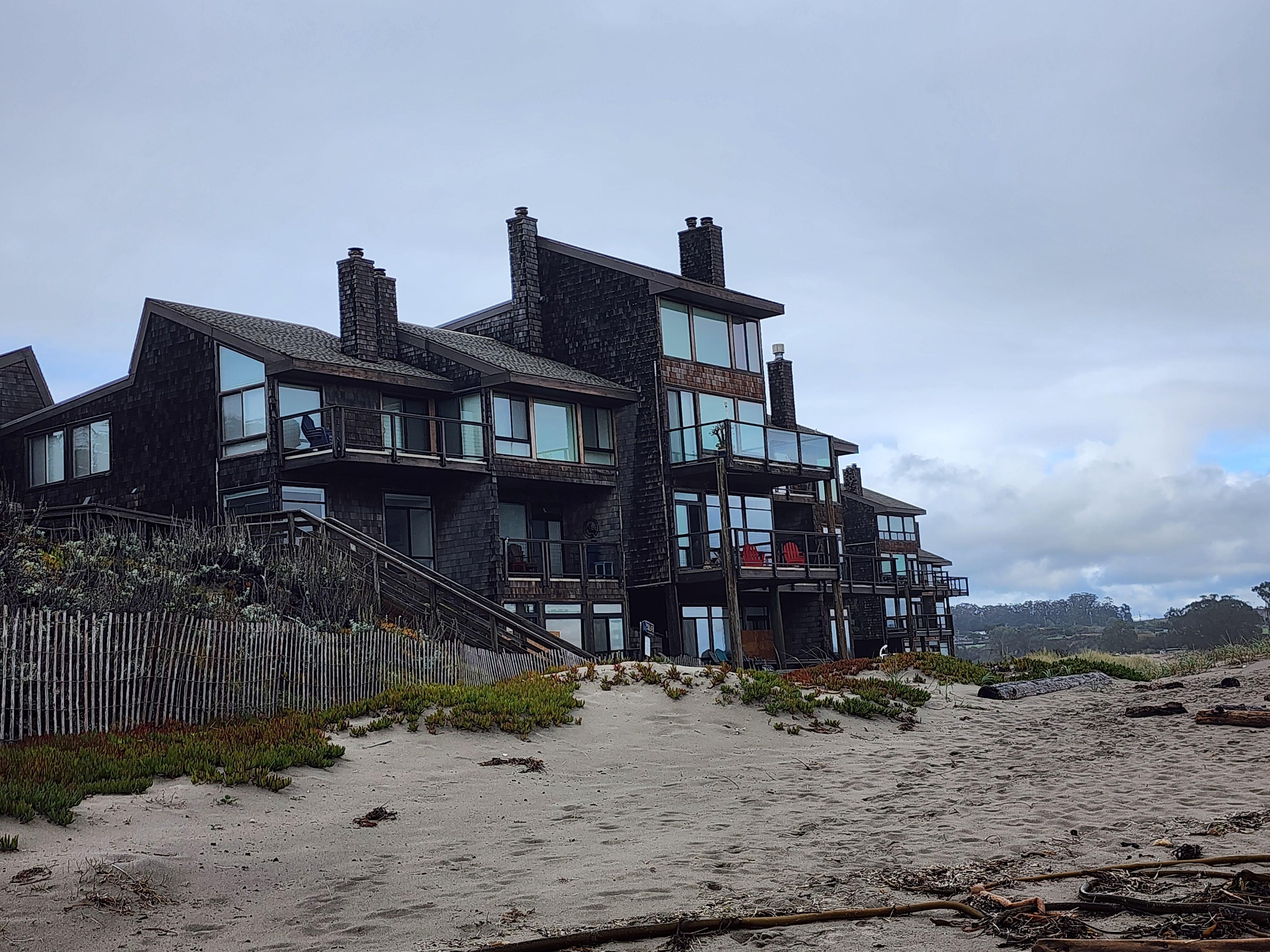 From the back of the building 