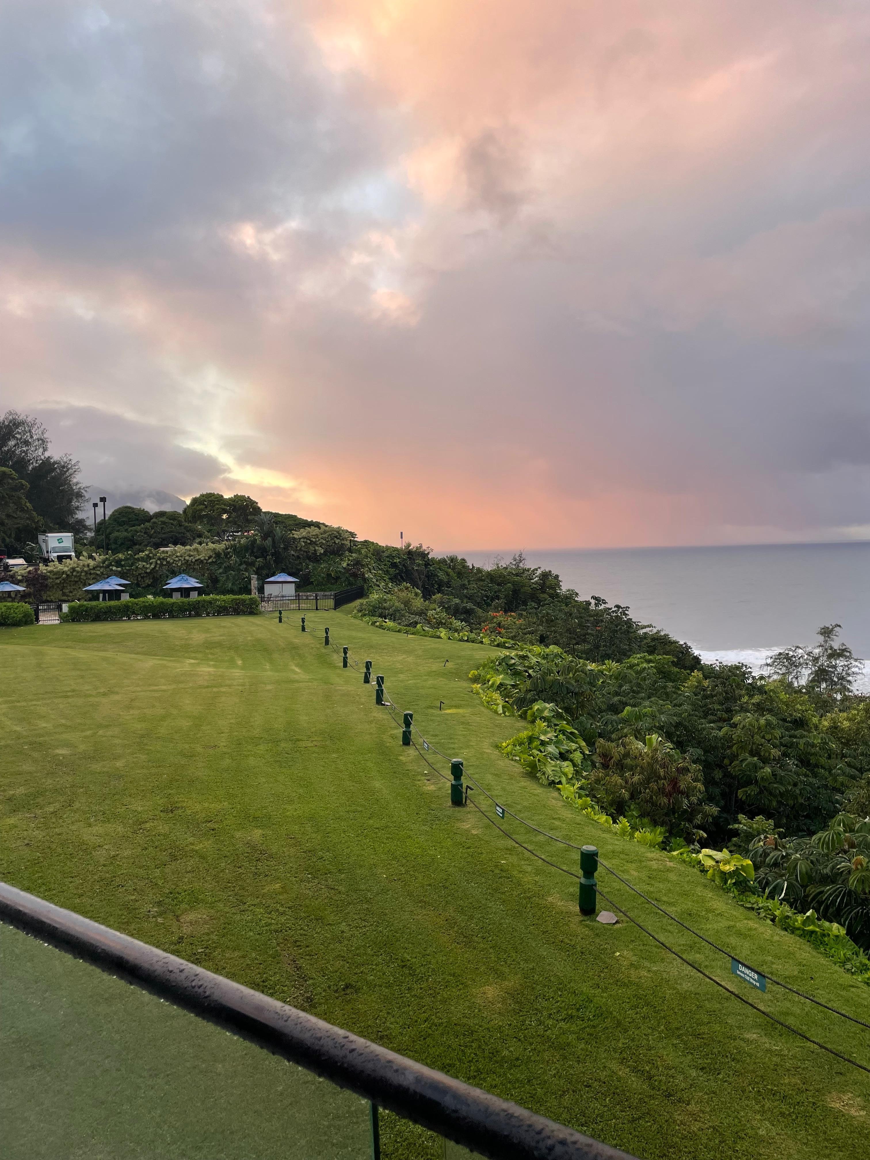 View from condo towards the pool. 