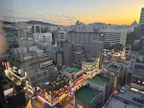 View from our room on the 13th floor.