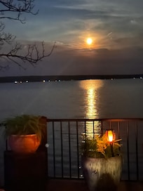 Rising of the supermoon from the patio.