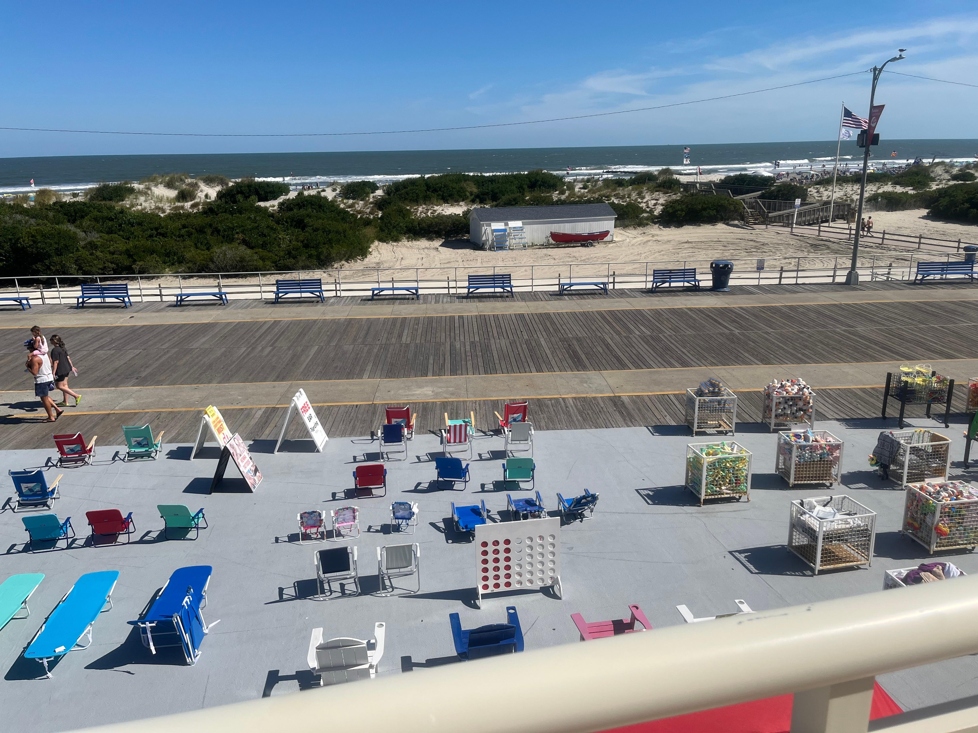 View fromof beach from pool deck.