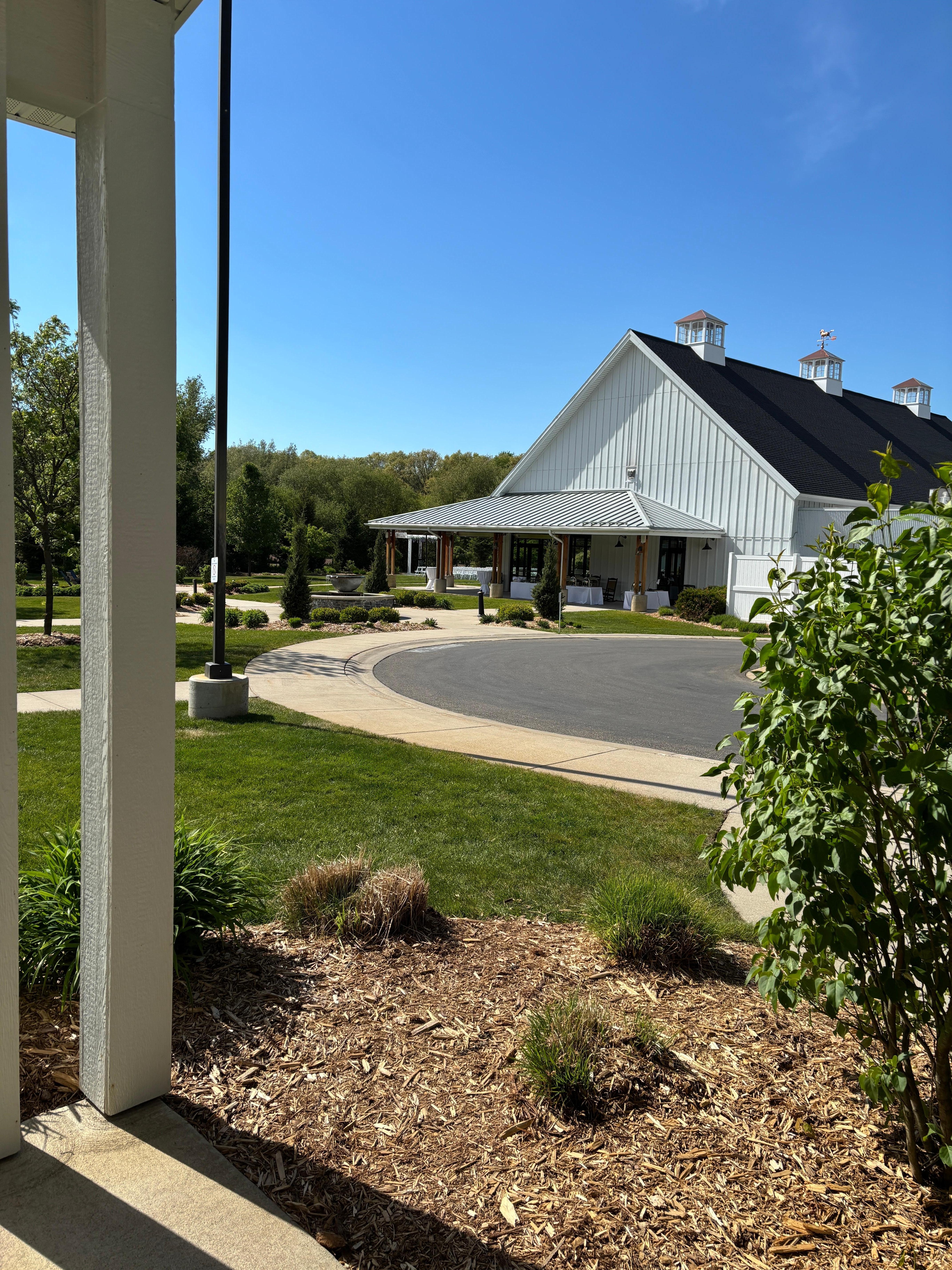 View of Wedding venue from my rented cottage 