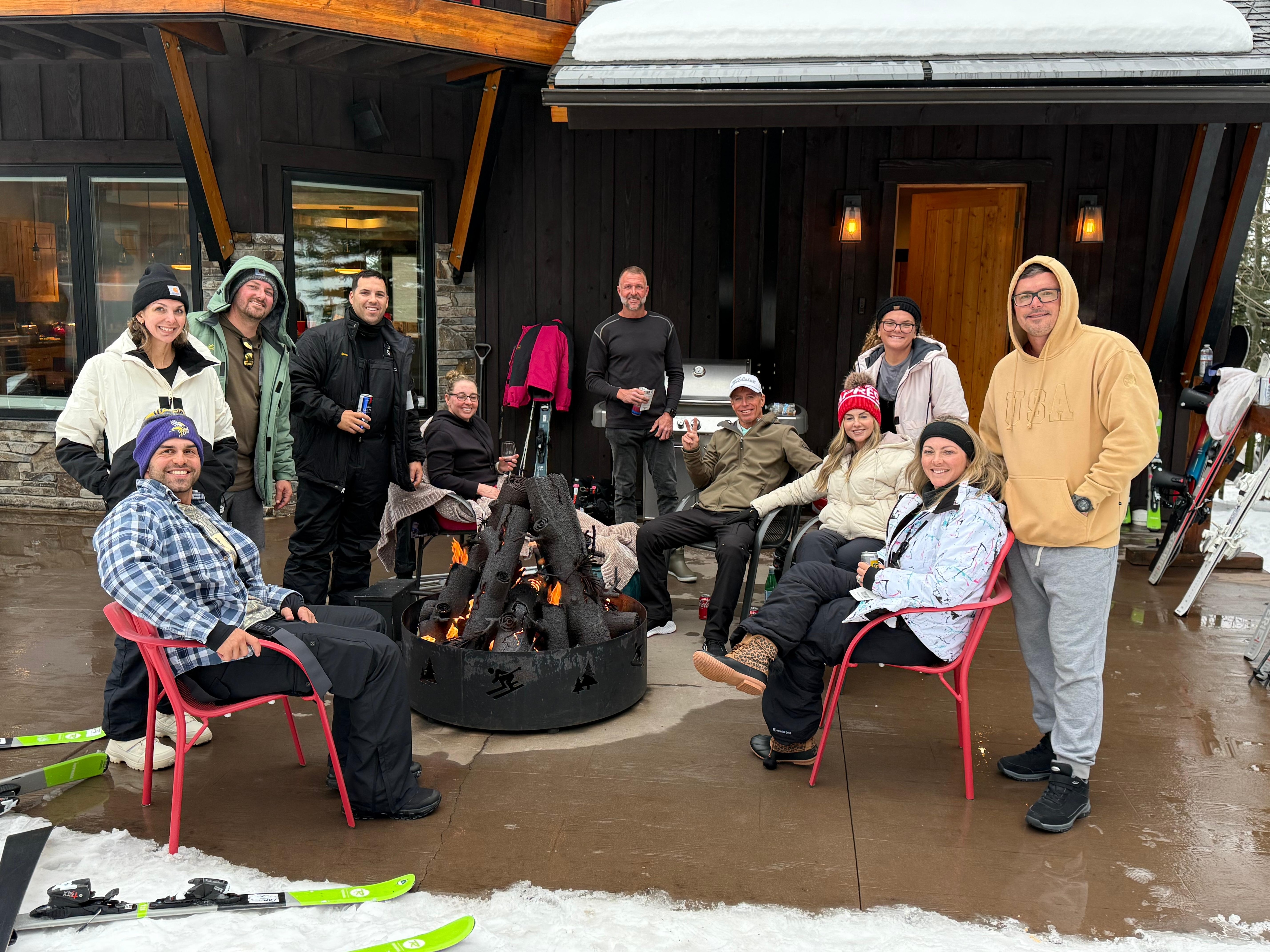 Enjoying the fire pit