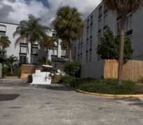 Broken tables out side