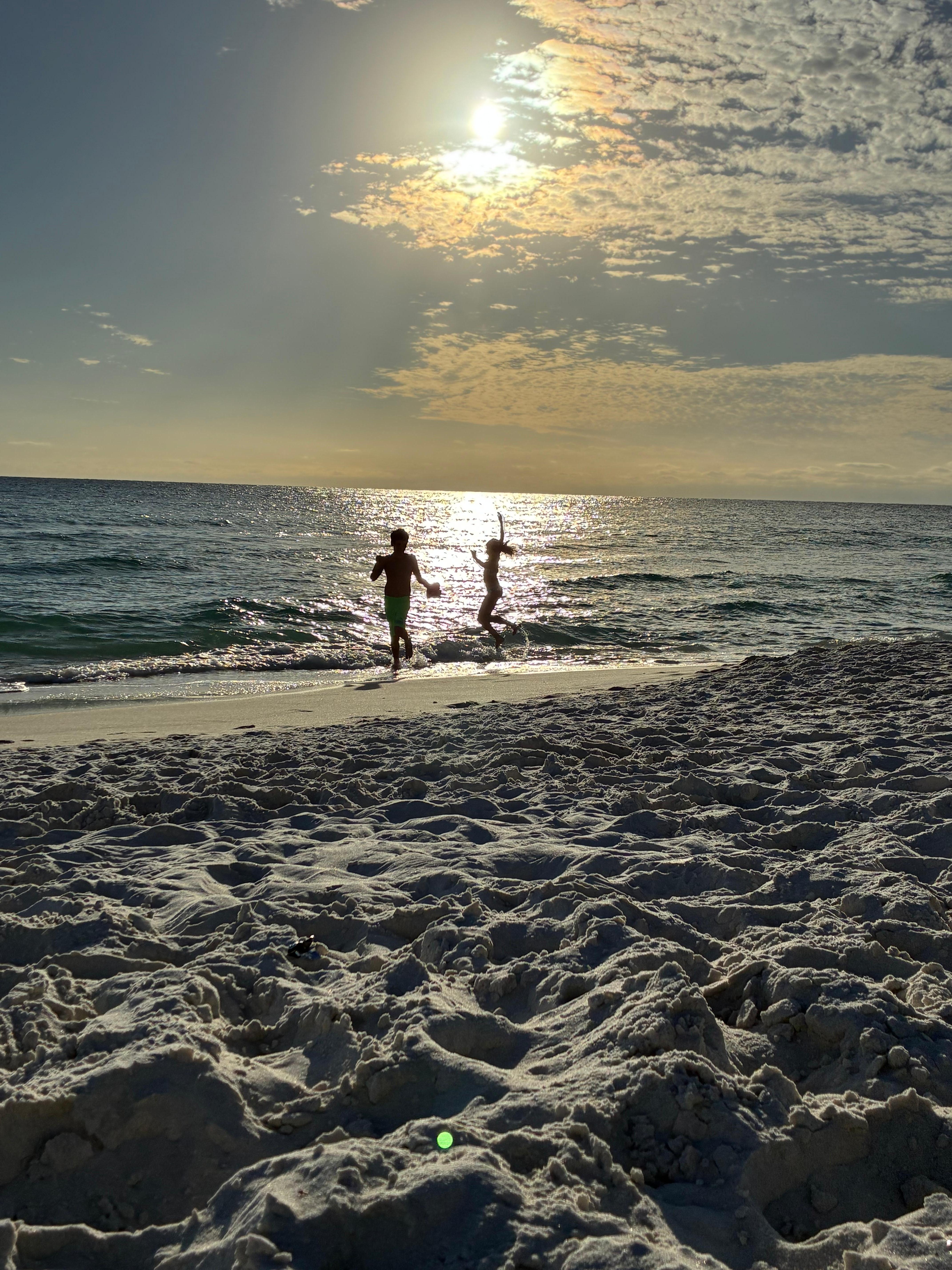 Having fun on the beautiful beach