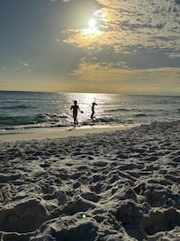 Having fun on the beautiful beach