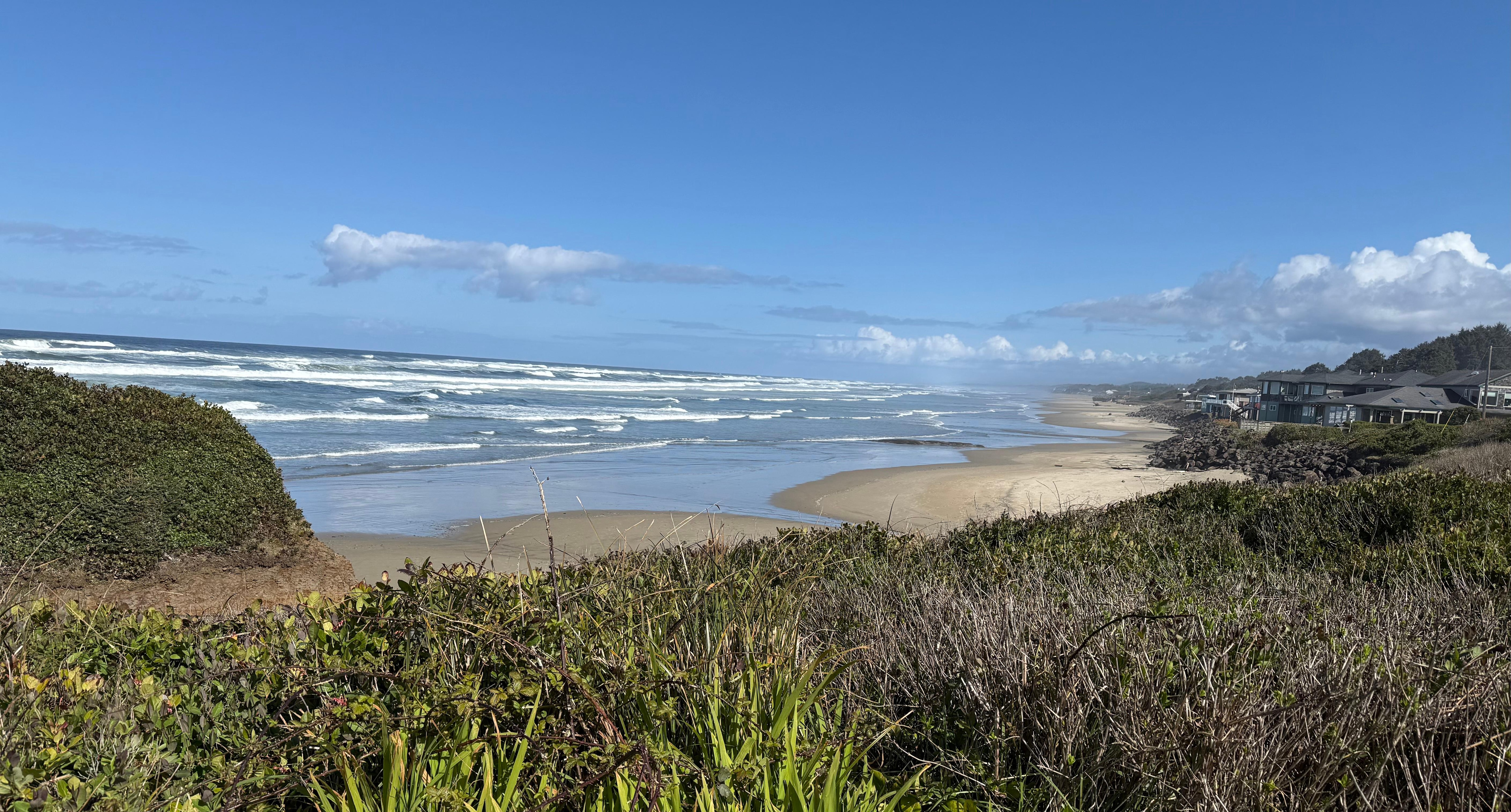 Beach view from the Hideaway’s porch.
