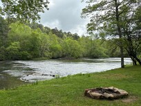 View looking out at the river