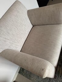 Couch had food stains on it