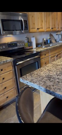 The kitchen was clean and had everything we needed, including coffee