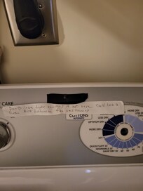 Thr dryer is a fire hazard