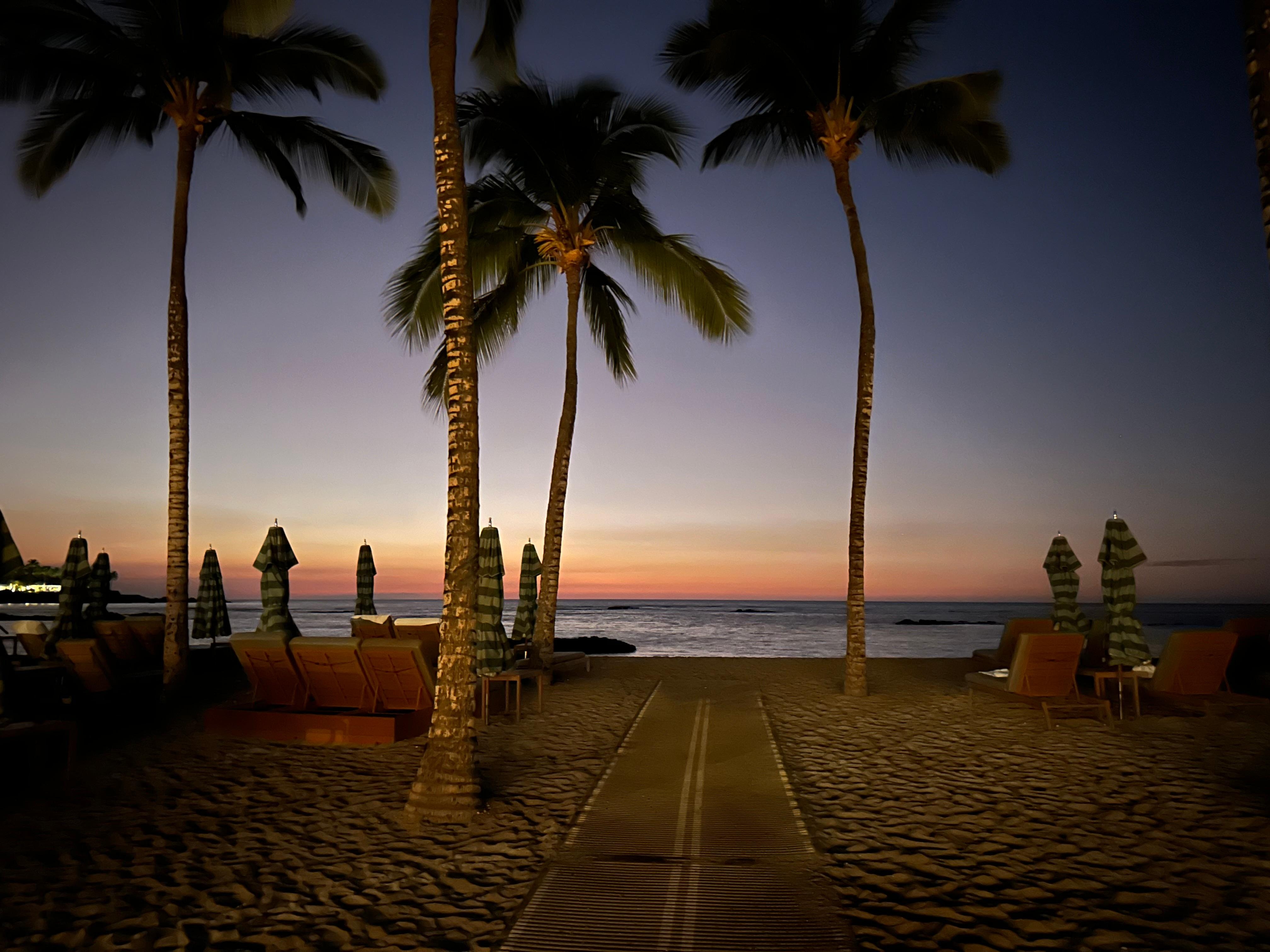 Right on the beach with plenty of seating, perfect for sunrise and sunset 