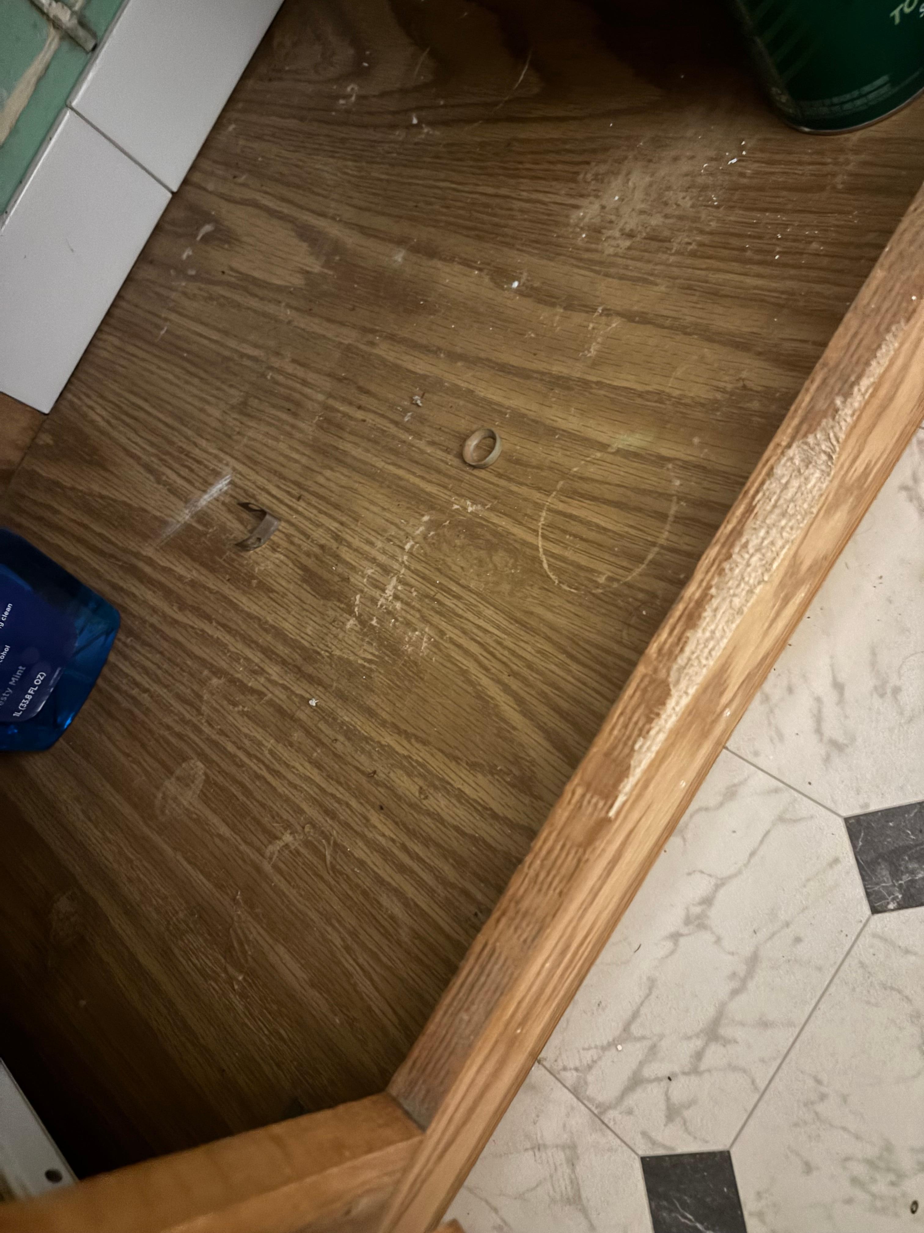 Discussing cabinets that were not cleaned