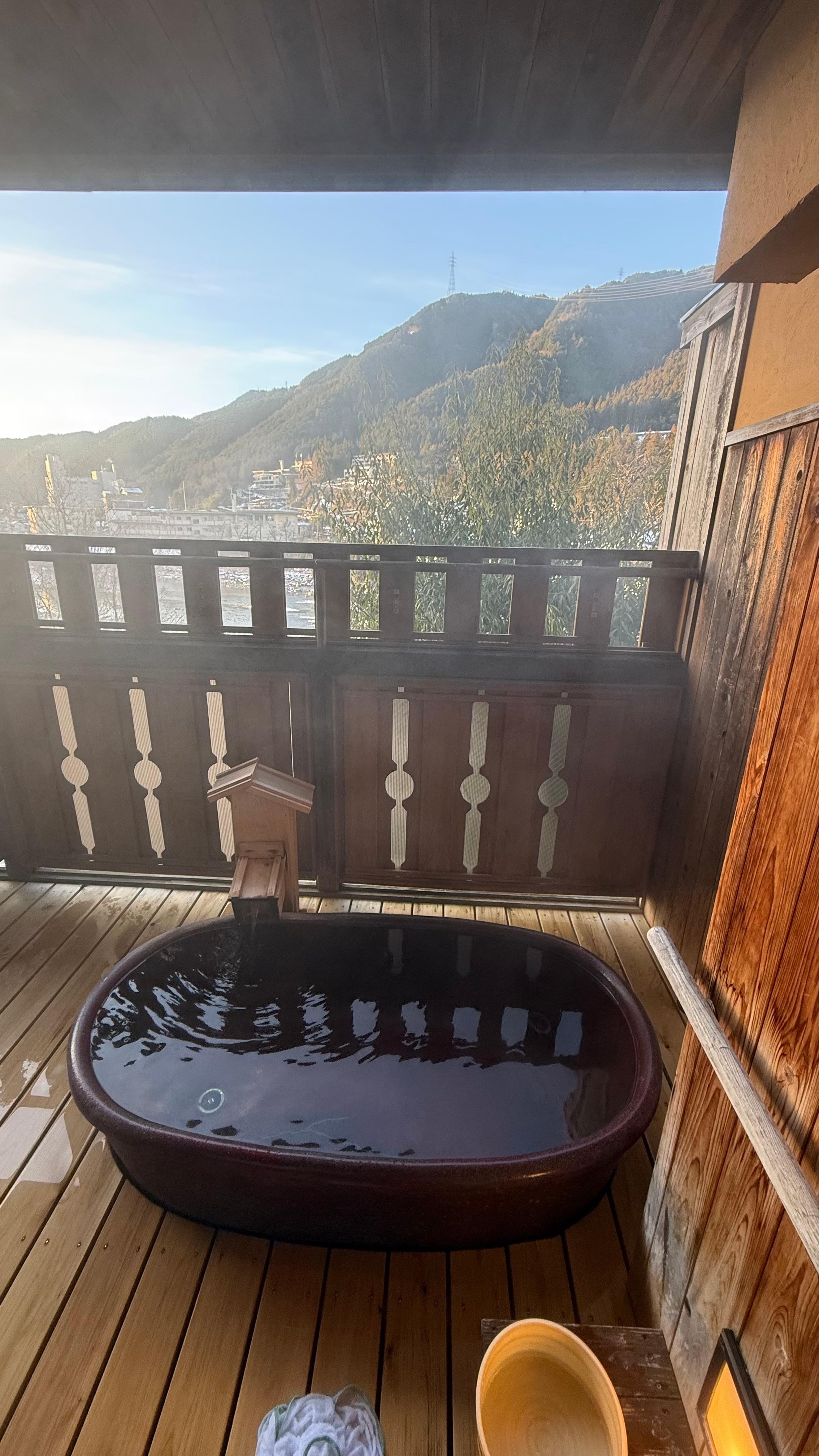 露天風呂付きの客室
温度調節も言えばしてくれた