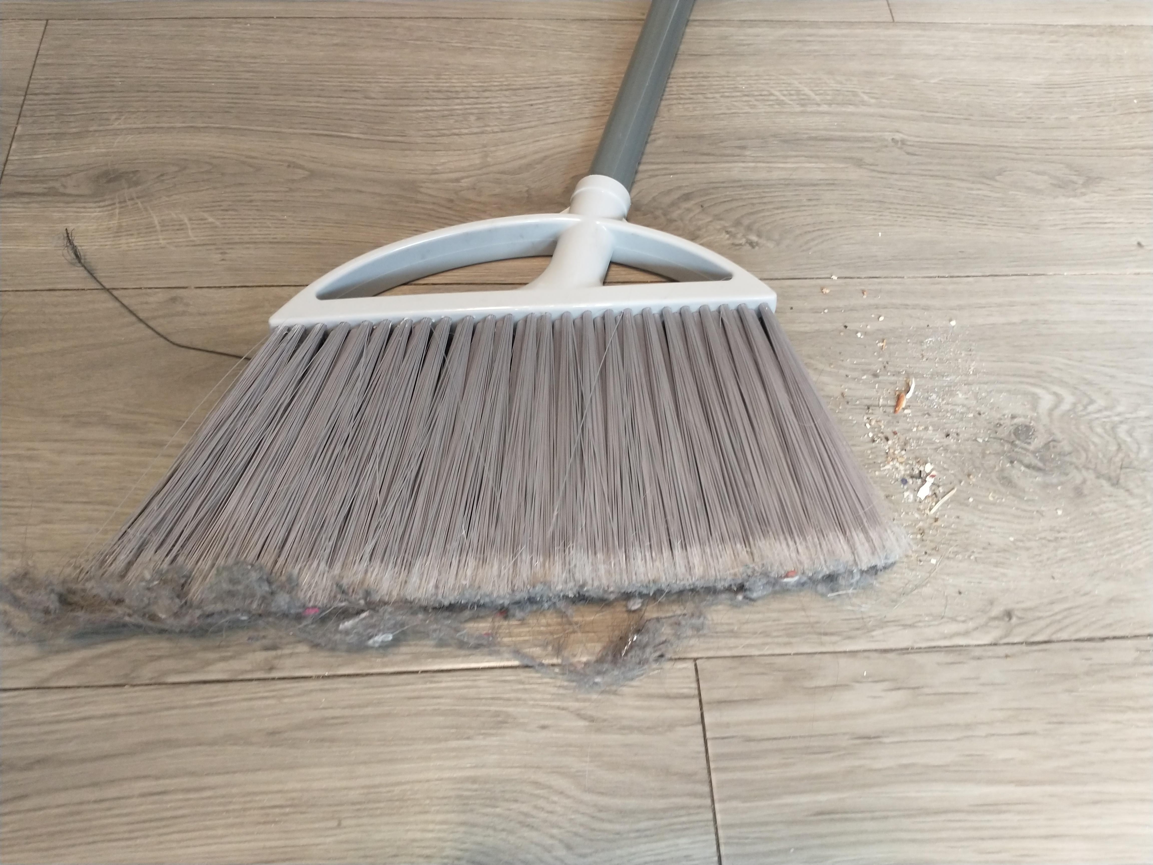 We found a broom and cleaned the floors  