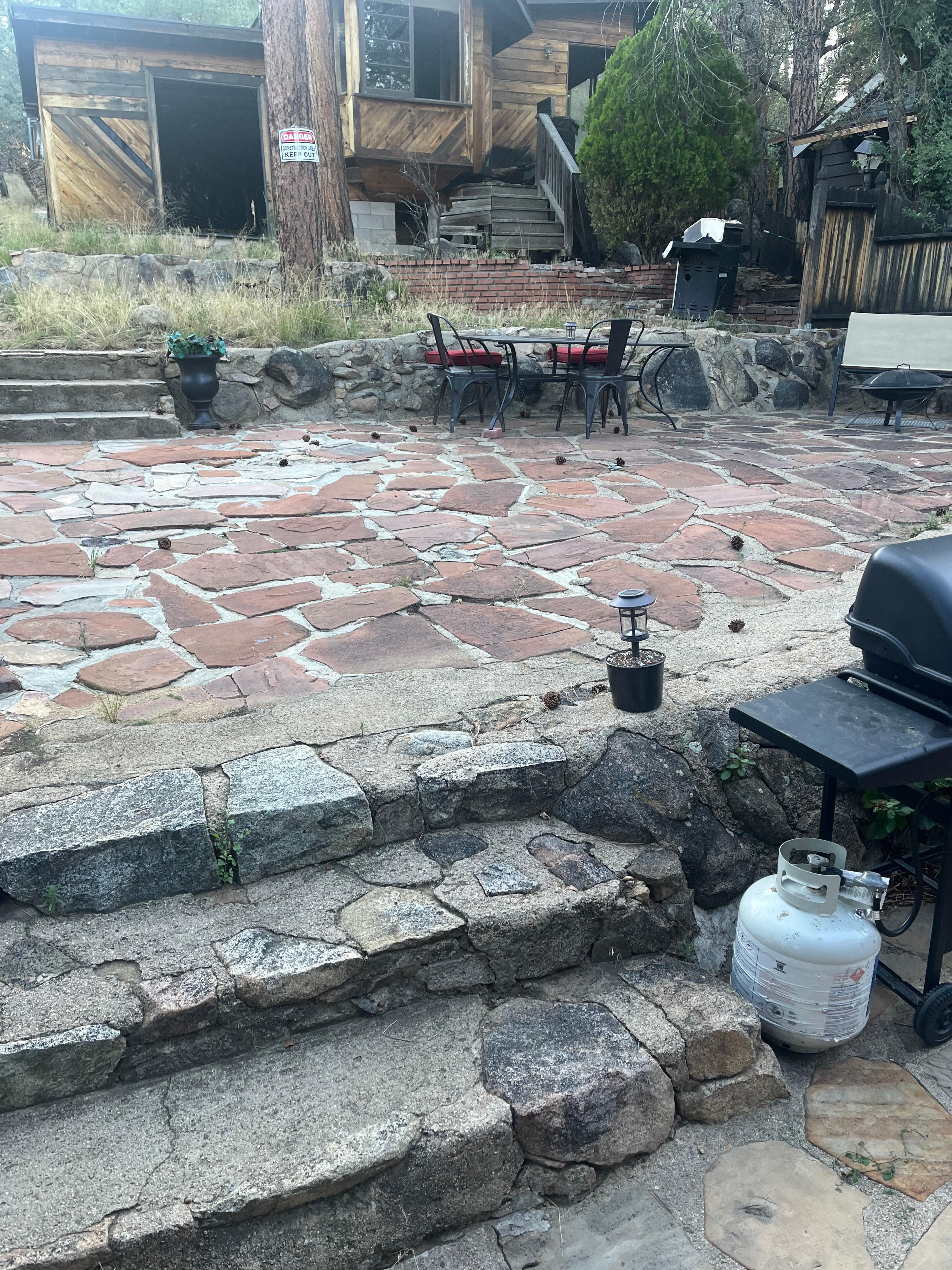 Plenty of room outside to relax and chat with friends.