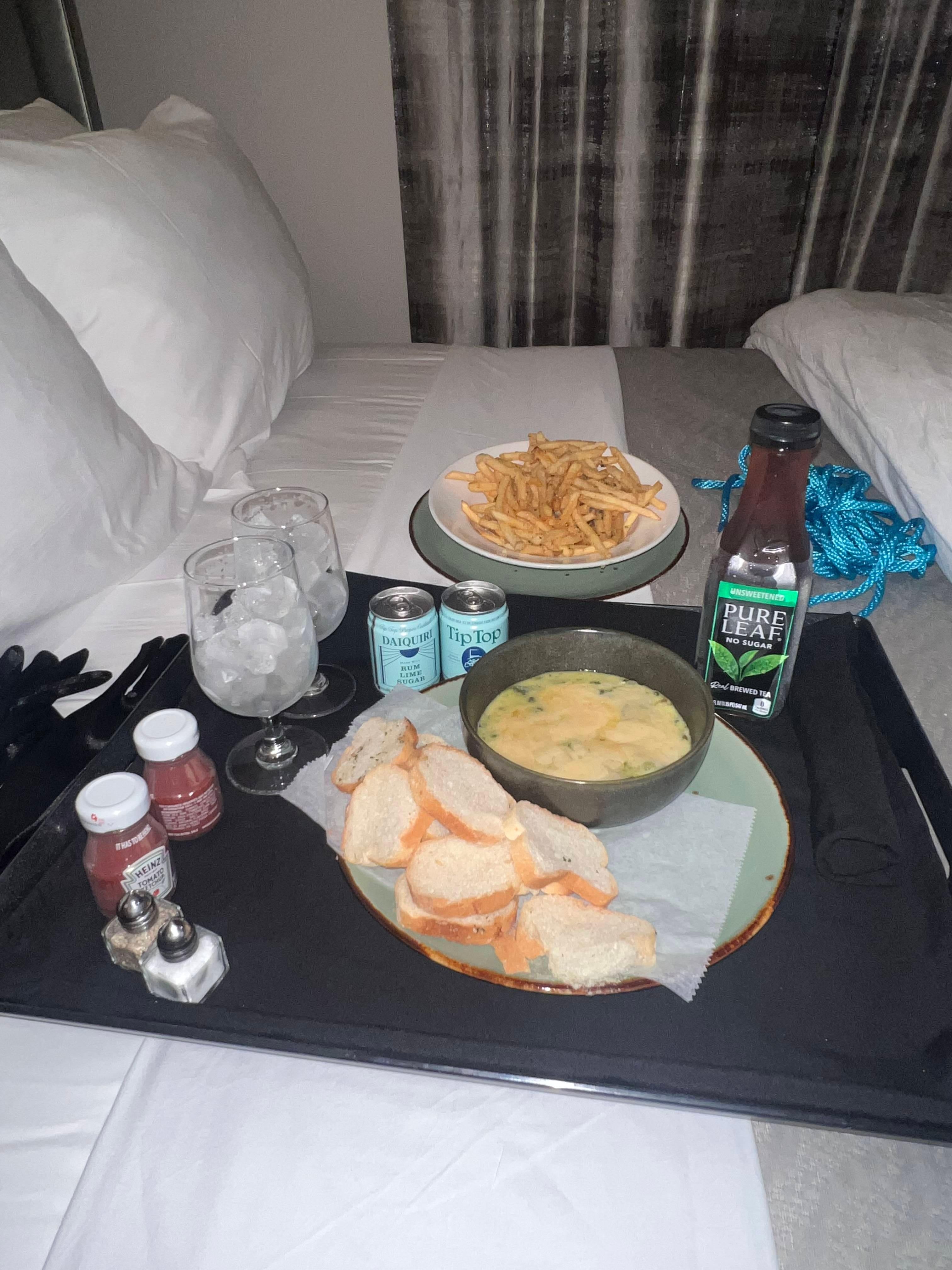 Room Service is trash food but edible. 