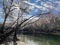 Early morning looking up the Santa Fe from the dock.