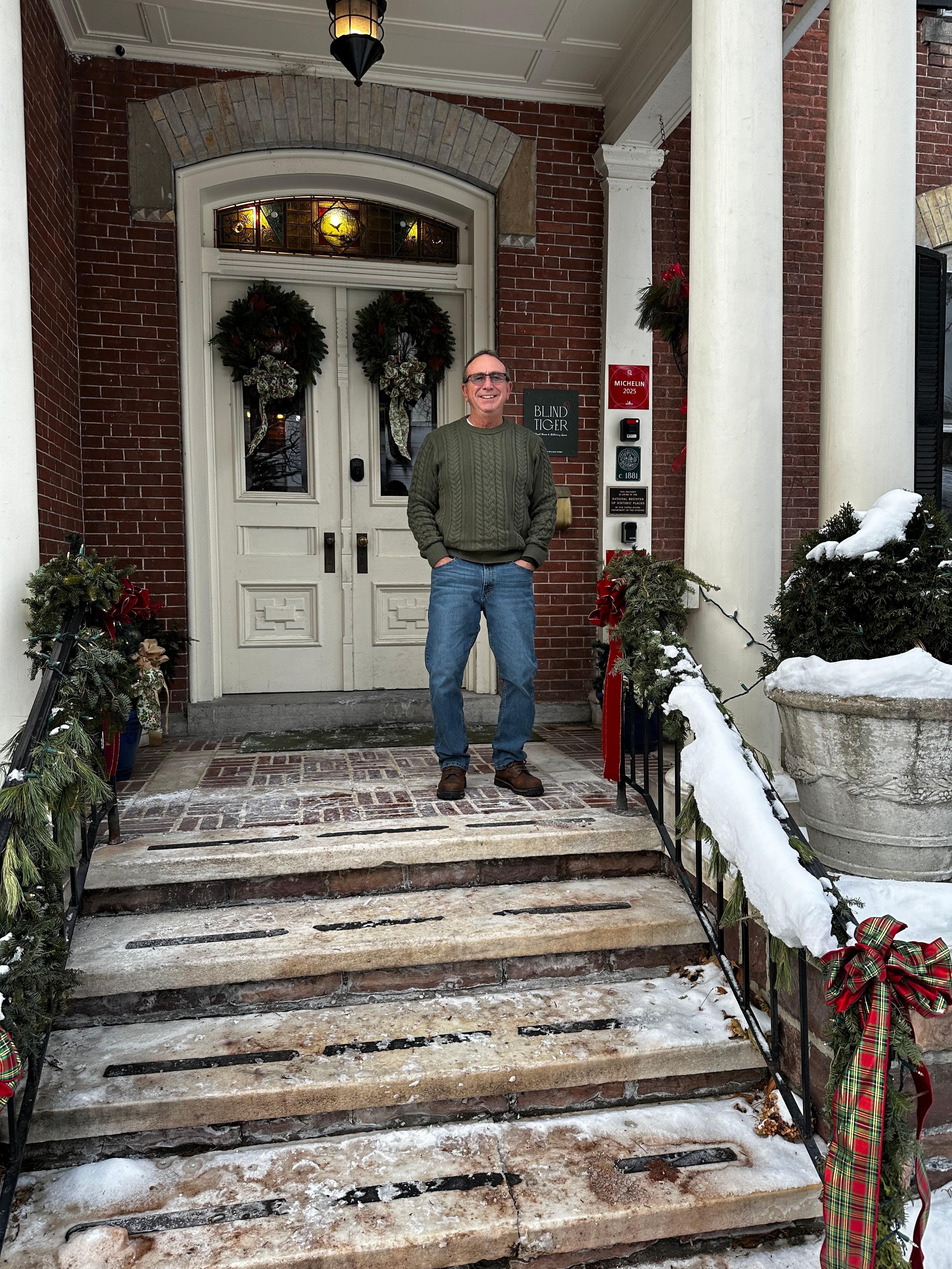 Entrance has charm to it. Michelin award winner 2 years in a row. 