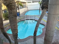 Jacuzzi roped off and unusable.