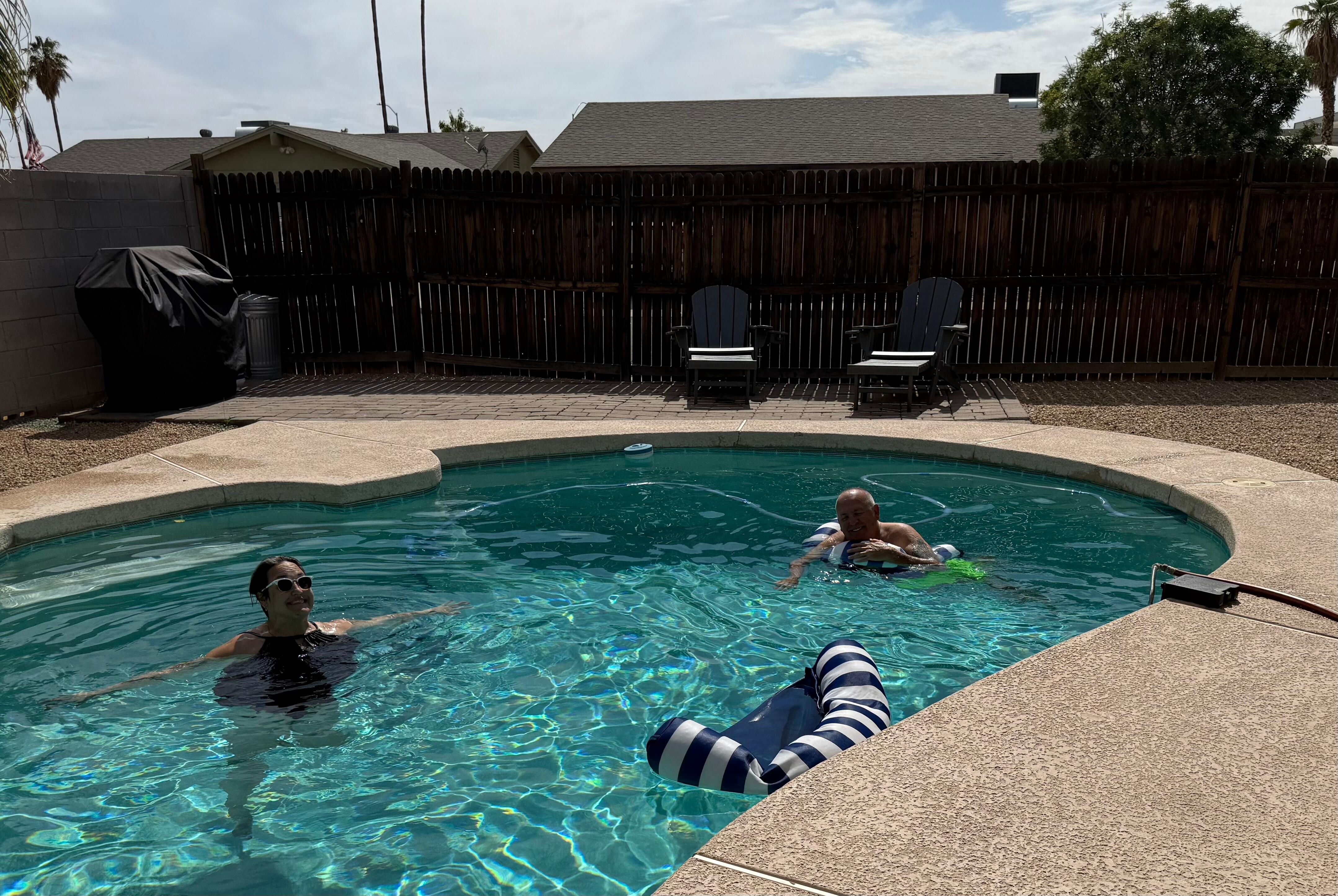 Enjoying the pool 