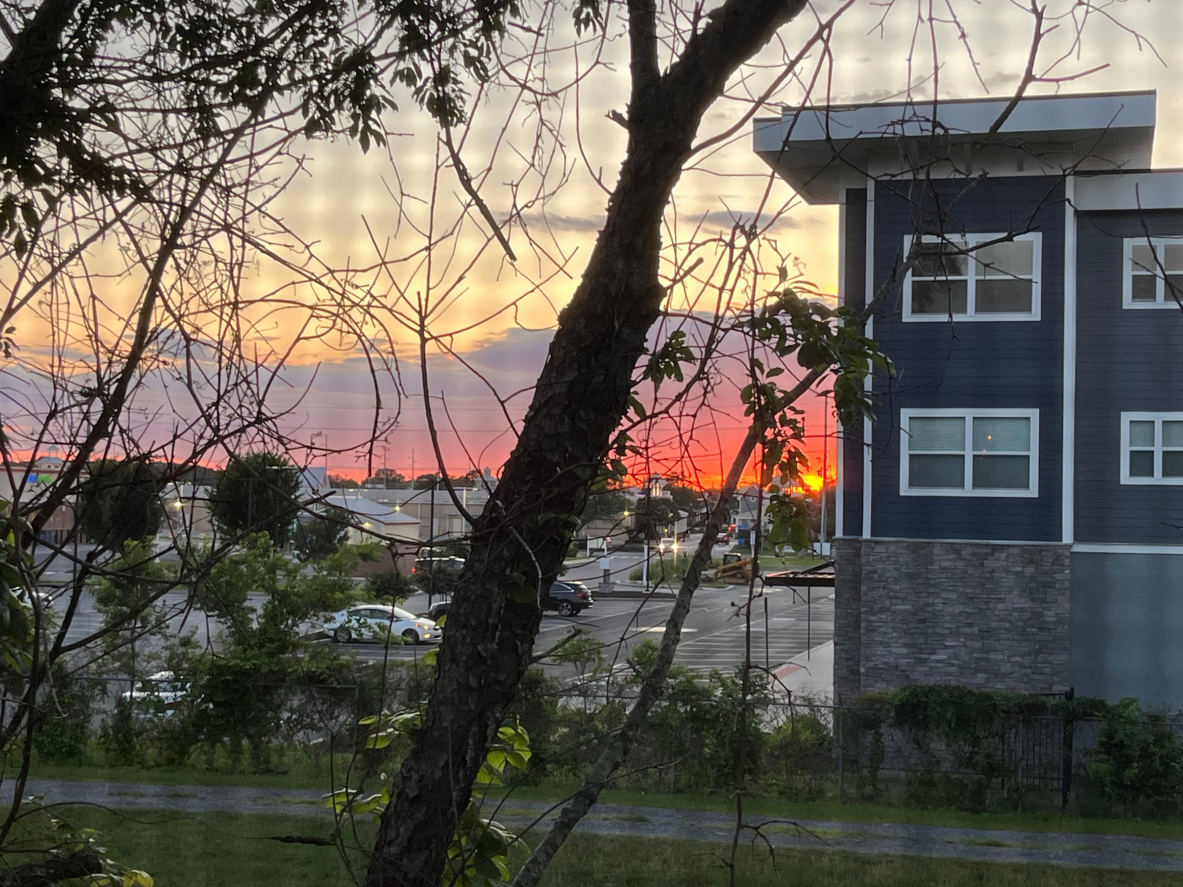 Sunset from screened porch.