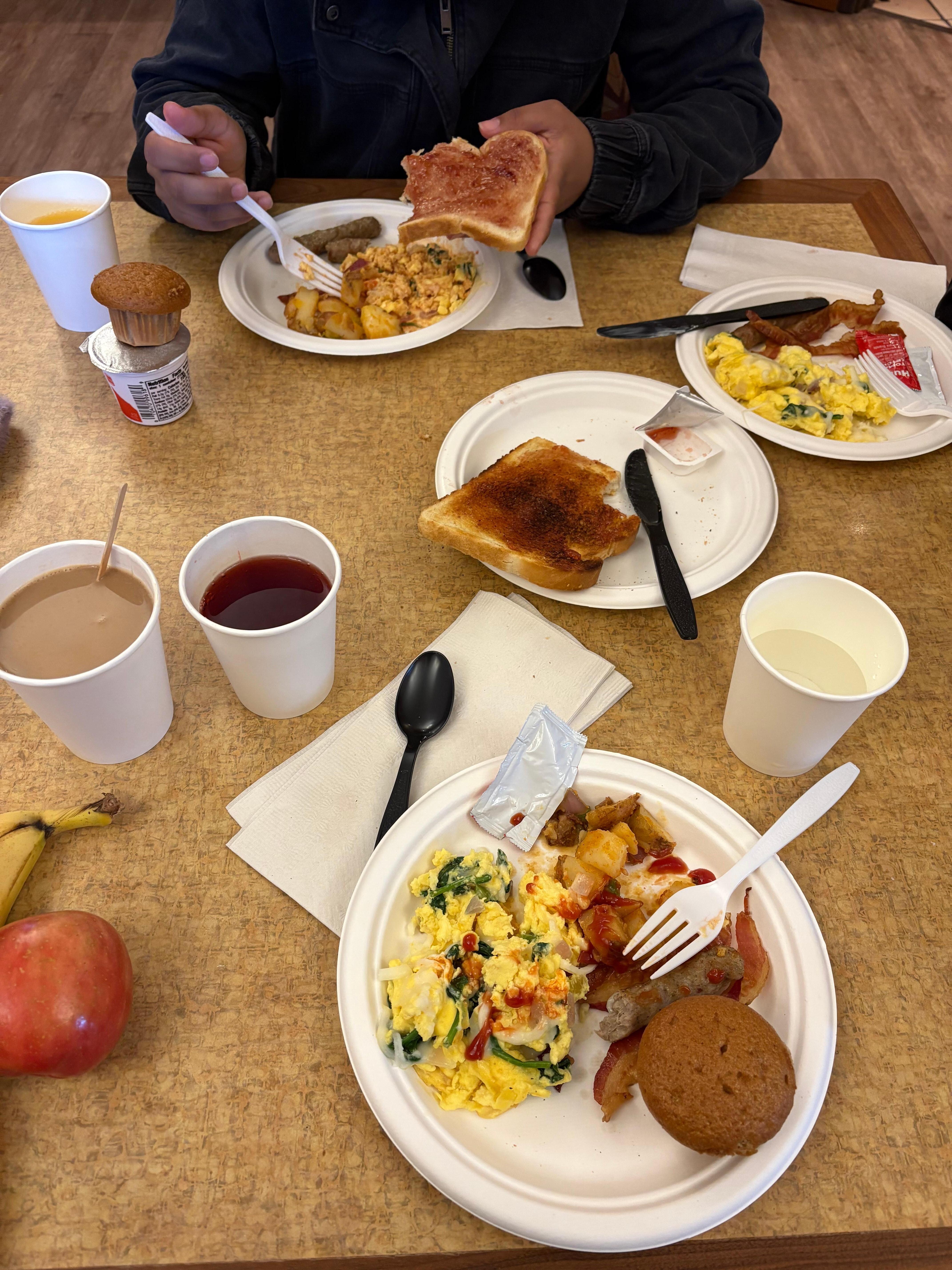 Breakfast was free and delicious 