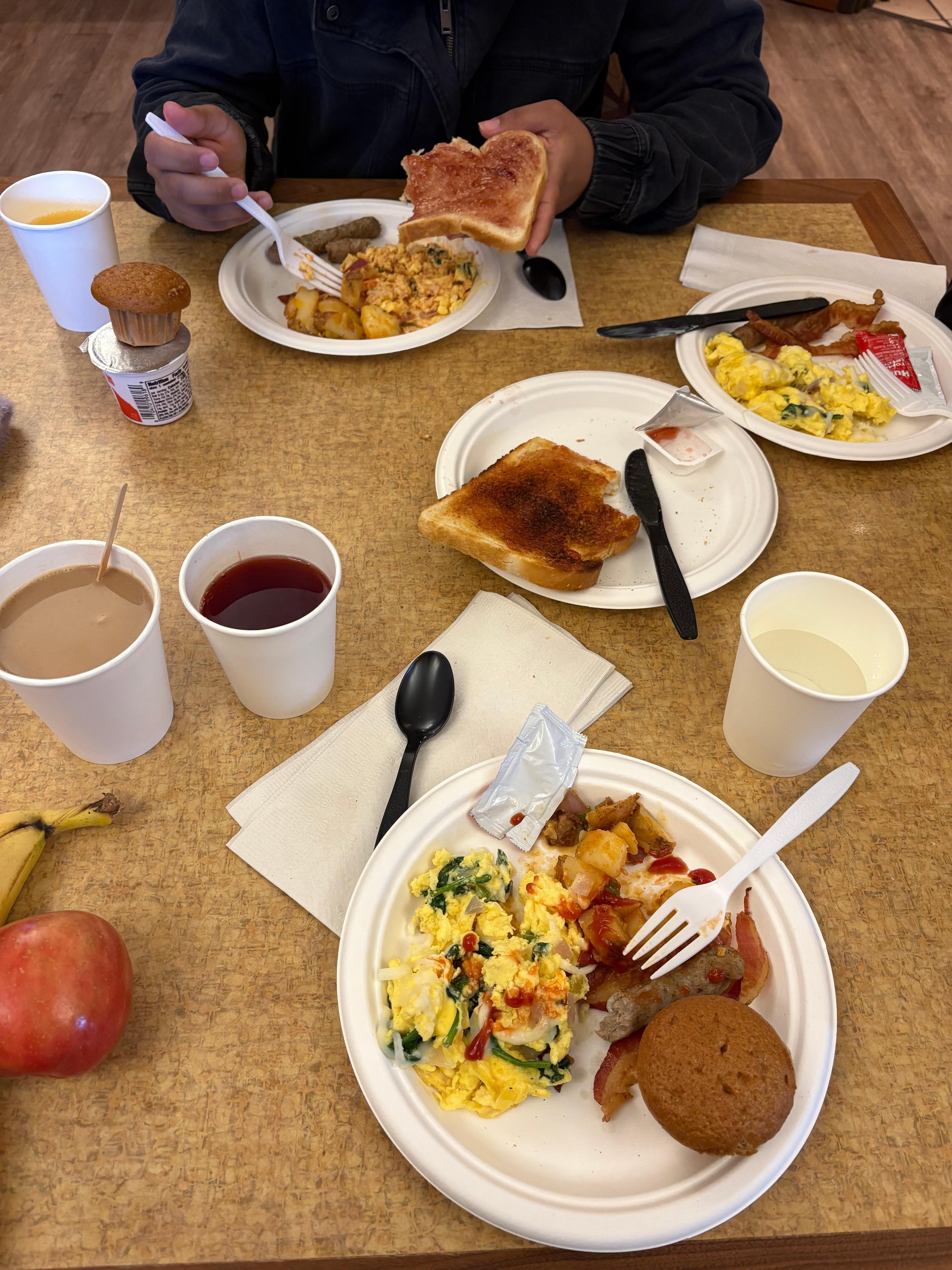 Breakfast was free and delicious