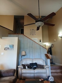 Looking upstairs to the 2nd and 3rd bedrooms