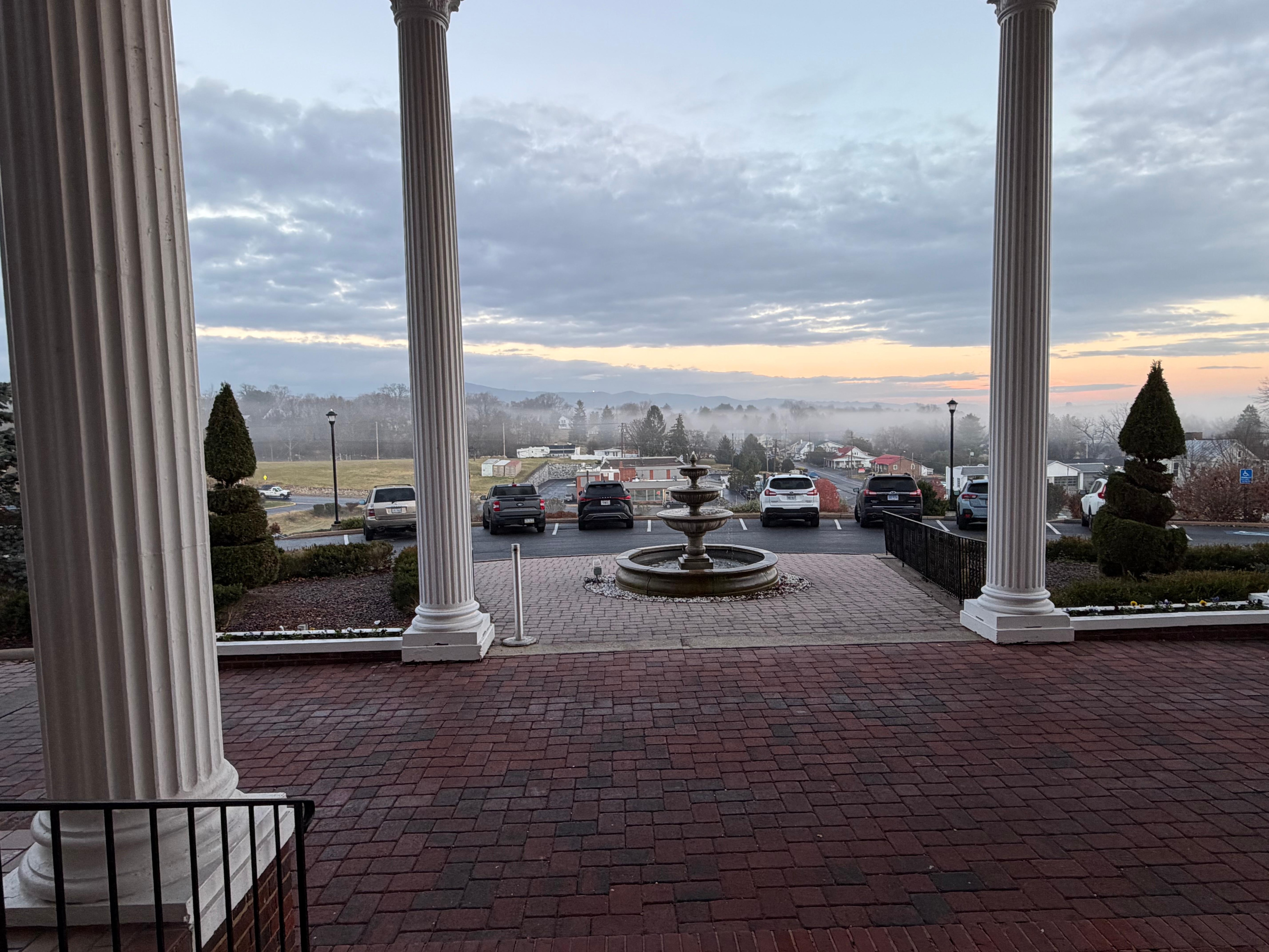 The view of Luray, a town nearby the town of New Market in a mtn gap
