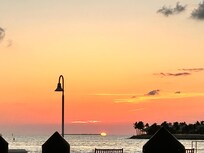 Sunset off the cruise ship pier