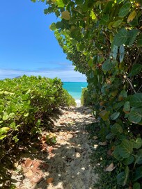 Private pathway leading to a beautiful beach!