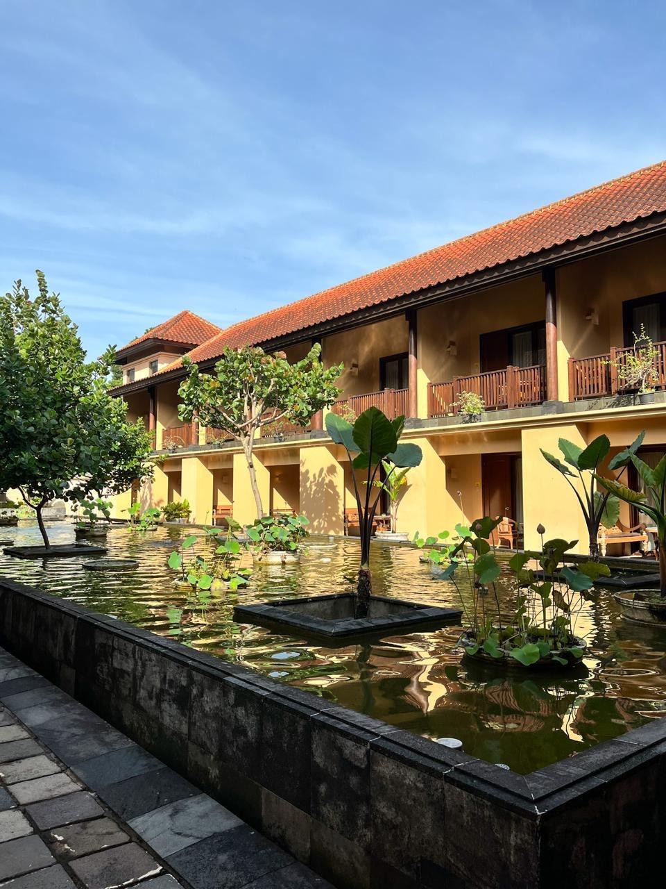 In front of our room 