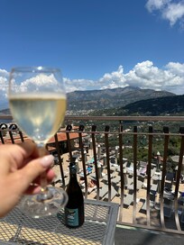 Drinks on my room balcony