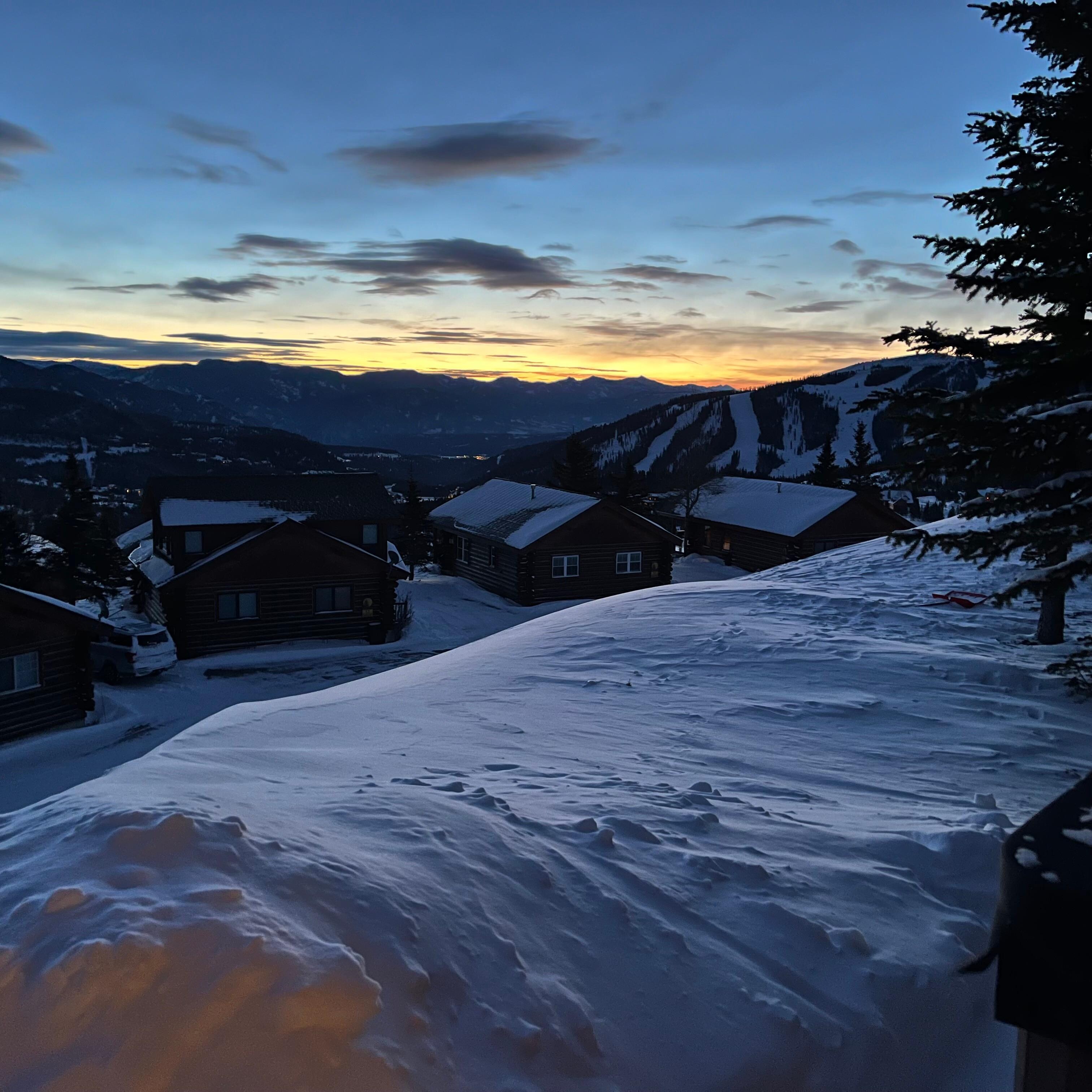 Beautiful sunrise from the patio