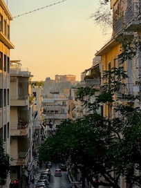 View of the Acropolis from the street out front
