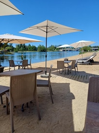 Beach area by the river in Vichy