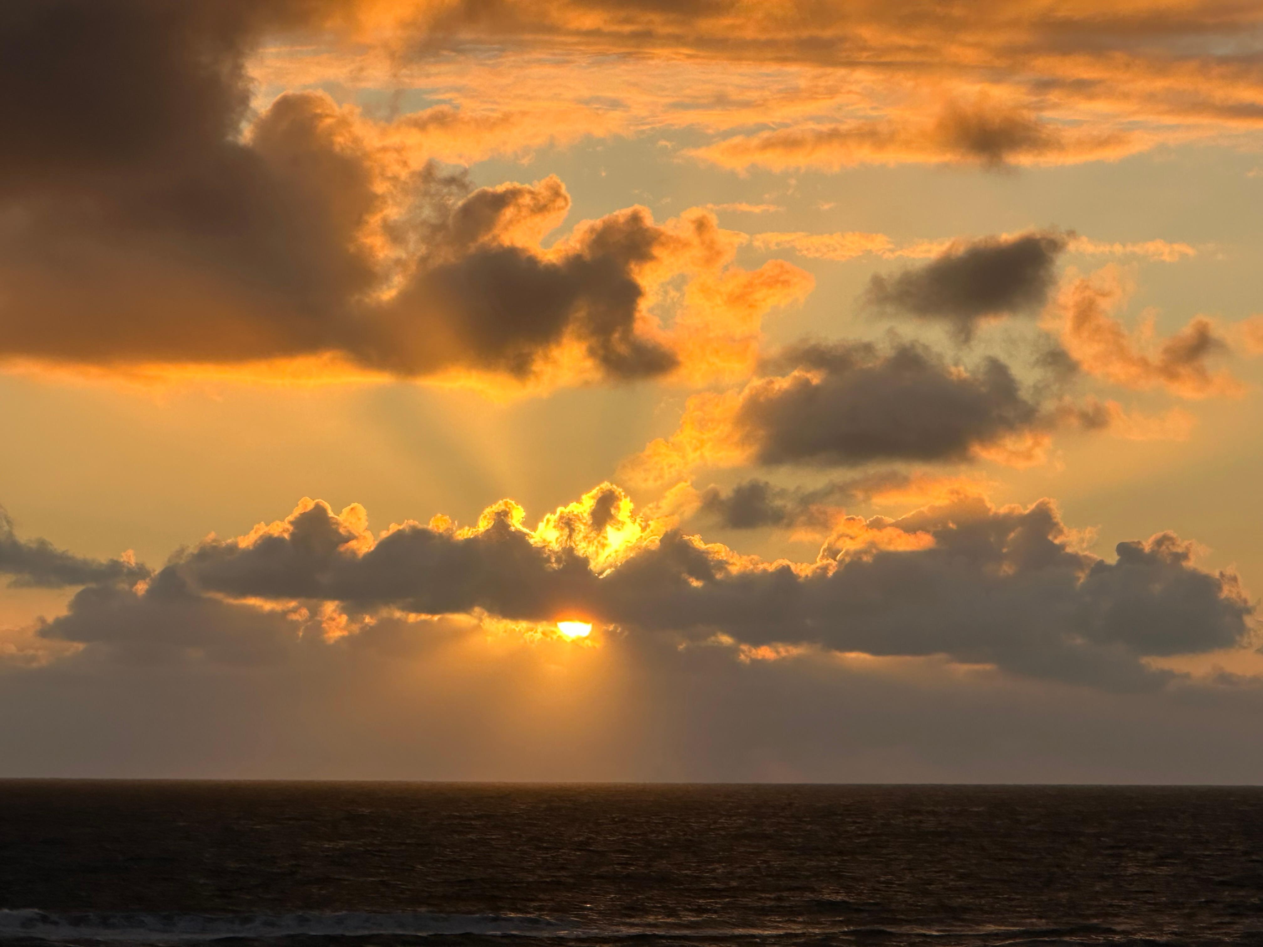 Sunset after the rain. 