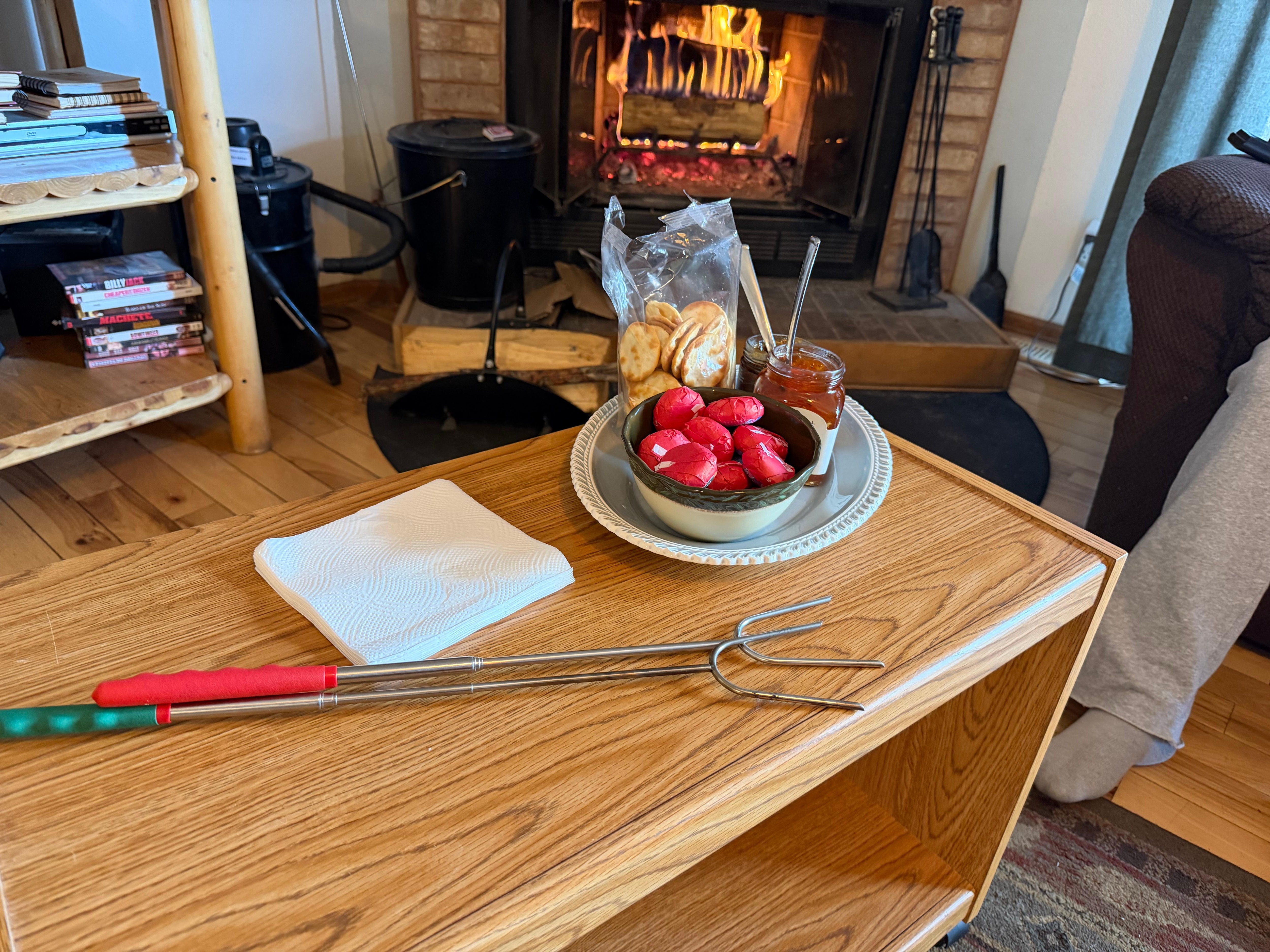 Savory s'mores for a late afternoon snack. 